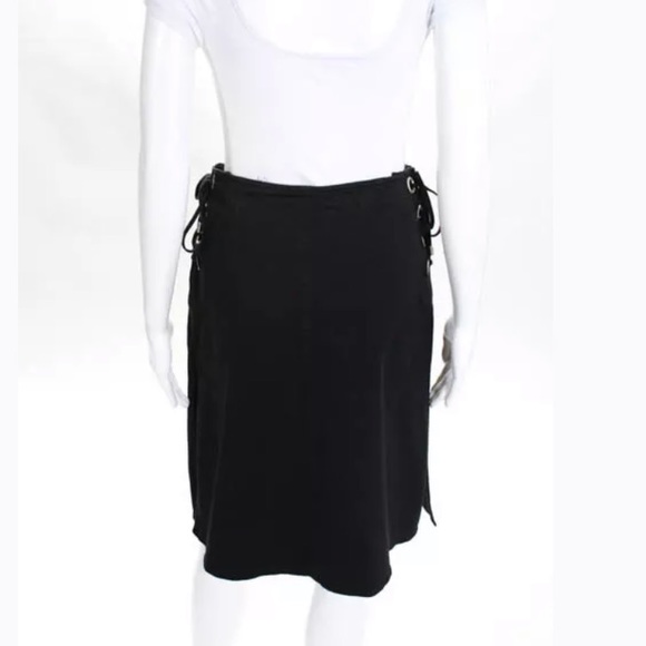 MOSCHINO JEANS LACE UP DOUBLE SLIT A LINE SIZE 8 - Picture 3 of 6